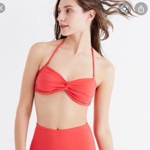 Mara Hoffman Chey Twist Front Top in Coral